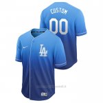 Maglia Baseball Uomo Los Angeles Dodgers Personalizzate Fade Autentico Blu