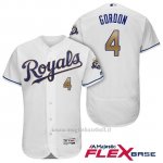 Maglia Baseball Uomo Kansas City Royals Alex Gordon Bianco 50th Season Alterner Flex Base
