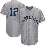 Maglia Baseball Uomo Cleveland Indians Mensindians Francisco Lindor Grigio 1917 Turn Back The Clock