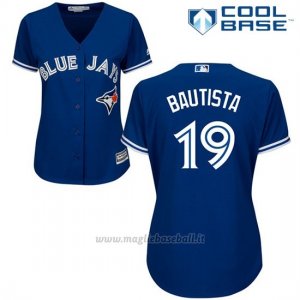 Maglia Baseball Donna Toronto Blue Jays Jose Bautista Cool Base Royal
