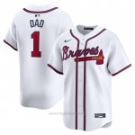 Maglia Baseball Uomo Atlanta Braves #1 Dad Home Limited Bianco