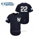 Maglia Baseball Uomo New York Yankees Jacoby Ellsbury 2019 Entrenamiento De Primavera Cool Base Blu