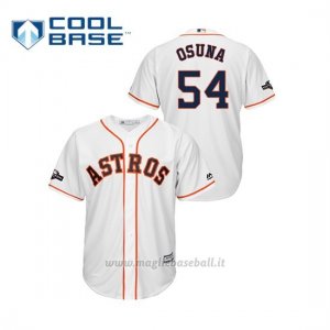 Maglia Baseball Uomo Houston Astros 54 Roberto Osuna 2019 Postseason Cool Base Bianco