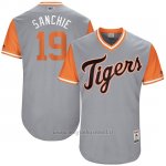 Maglia Baseball Uomo Detroit Tigers 2017 Little League World Series Anibal Sanchez Grigio