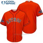 Maglia Baseball Uomo Houston Astros 2017 World Series Campione Arancione Cool Base