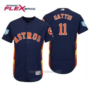 Maglia Baseball Uomo Houston Astros Evan Gattis Flex Base Entrenamiento De Primavera 2019 Blu