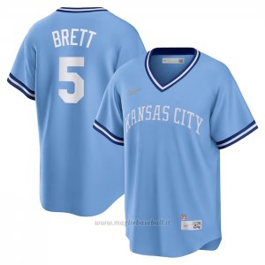 Maglia Baseball Uomo Kansas City Royals George Brett Road Cooperstown Collection Blu