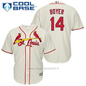 Maglia Baseball Uomo St. Louis Cardinals Ken Boyer 14 Crema Alterner Cool Base