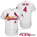 Maglia Baseball Uomo St. Louis Cardinals Yadier Molina Bianco 2017 Mlb All Star Game Flex Base