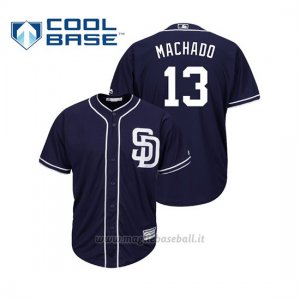 Maglia Baseball Bambino San Diego Padres Manny Machado Cool Base Majestic Alternato Blu