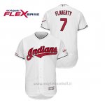 Maglia Baseball Uomo Cleveland Indians Ryan Flaherty 150th Aniversario Patch 2019 All Star Game Flex Base Bianco