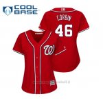 Maglia Baseball Donna Washington Nationals Patrick Corbin Cool Base Majestic Alternato Rojo