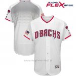 Maglia Baseball Uomo Arizona Diamondbacks 2017 Estrellas y Rayas Bianco Flex Base
