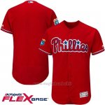 Maglia Baseball Uomo Philadelphia Phillies Blank 27 Rosso Flex Base Autentico Collezione Allenamento Primaverile