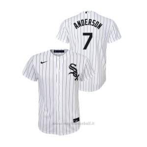 Maglia Baseball Bambino Chicago White Sox Tim Anderson Replica Primera Bianco