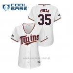 Maglia Baseball Donna Minnesota Twins 35 Michael Pineda 2019 Postseason Cool Base Bianco