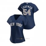 Maglia Baseball Donna New York Yankees Aroldis Chapman 2020 Replica Alternato Blu