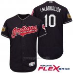 Maglia Baseball Uomo Cleveland Indians Edwin Encarnacion Blu 2017 Allenamento Primaverile Flex Base Giocatore