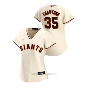 Maglia Baseball Donna San Francisco Giants Brandon Crawford 2020 Replica Primera Crema